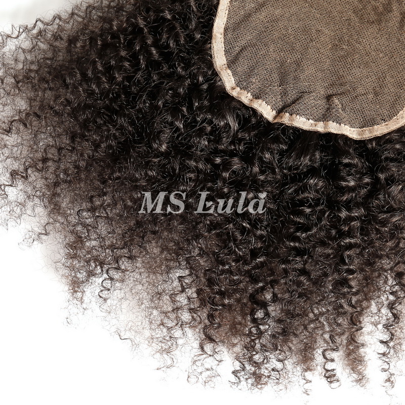 Virgin Hair Afro Kinky Curly 4x4 5x5 6x6 7x7 Transparent Lace Closure - 图片 4